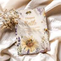Vintage Mommy to Bee Yellow Floral  Diapper Raffle