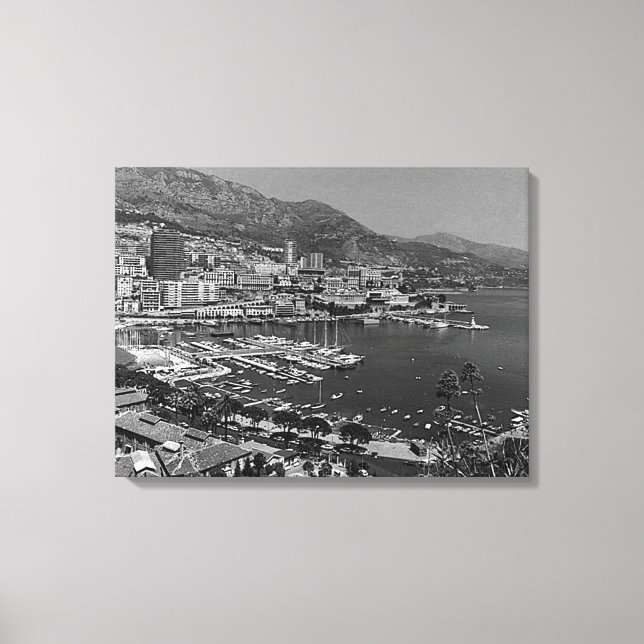 Vintage Monaco Monte-Carlo General view Canvas Print (Front)