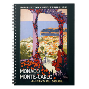 Vintage Monaco Monte Carlo Spiral Photo Notebook