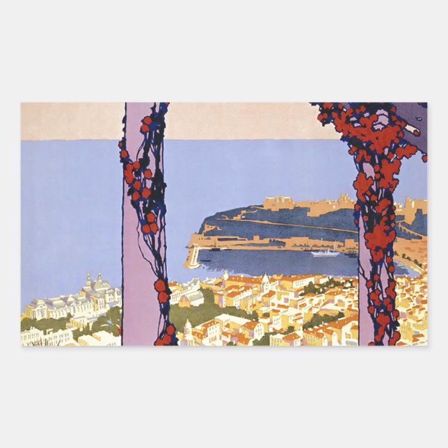 Vintage Monaco Monte Carlo Travel Sticker (Front)
