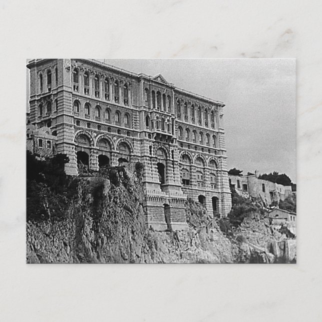 Vintage Monaco Oceanographic Museum Postcard (Front)