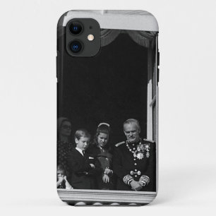 Vintage Monaco princely family in palace balcony iPhone 11 Case