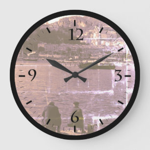 Vintage Monaco Principality fishermans port Watch Large Clock