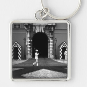 Vintage Monaco Principality princely palace 1970 Keychain
