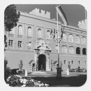 Vintage Monaco Principality princely palace Square Sticker
