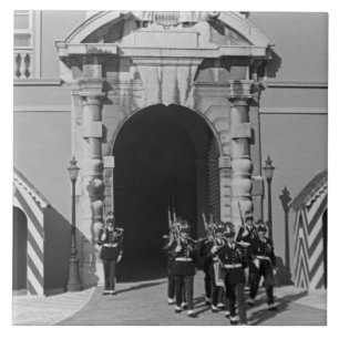 Vintage Monaco Principality princely palace Tile