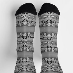 Vintage Monaco Principality square palace Socks