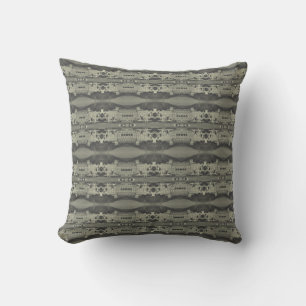 Vintage Monaco Principality square palace Throw Pi Pillow