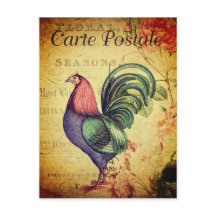 Vintage Money-Style Rooster Postcard