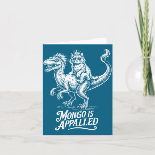 Vintage Mongo Is Appalled Princess Cat Riding Dino Card