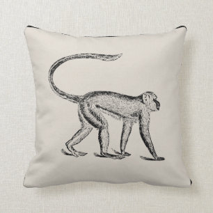 Vintage Monkey Artisan Pillow - Pick Your Colour