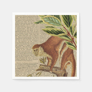 Vintage Monkey Collage Napkin