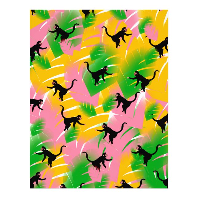 Vintage Monkey Pattern Print (Front)