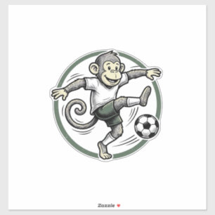 Vintage Monkey Soccer Player Engraving Shirt Desig