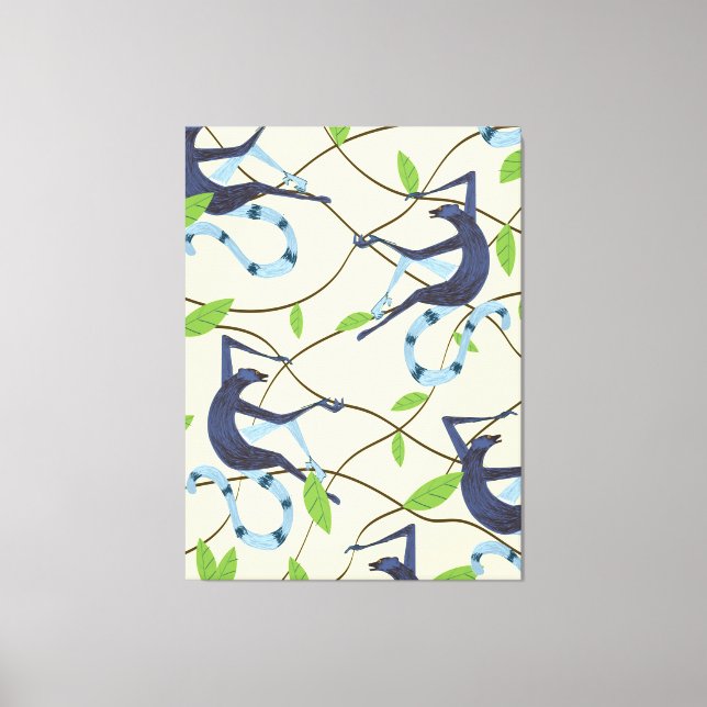 Vintage Monkeys Canvas Print (Front)