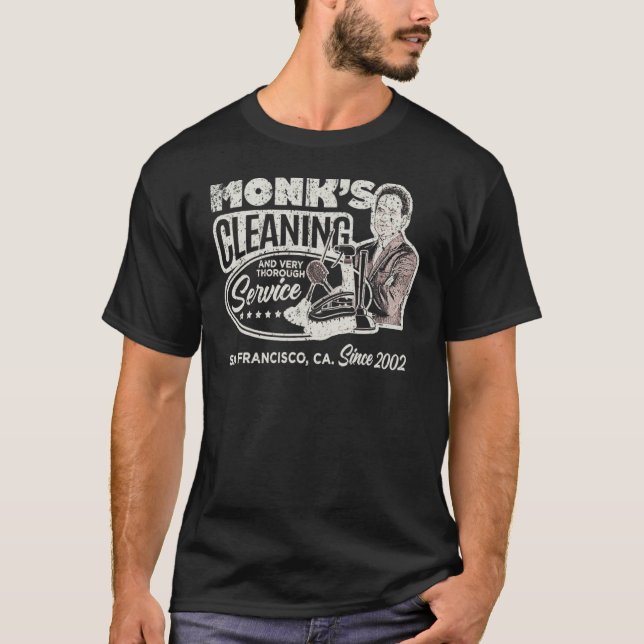 Vintage Monk's Cleaning Service 1 T-Shirt (Front)