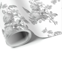 Vintage Monochrome Roses Elegant Pattern
