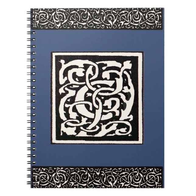 Vintage Monogram C Art Nouveau Letter Notebook (Front)