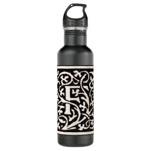 Vintage Monogram F Art Nouveau Letter 710 Ml Water Bottle
