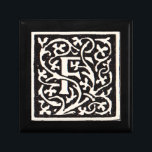 Vintage Monogram F Art Nouveau Letter Gift Box<br><div class="desc">Art nouveau Letters - Monograms from the Arts & Crafts Movement This letter F is a lovely rugged monogram created in 1901, and published in a set of books. The monogram F is surrounded by a wonderful hand-drawn vine pattern, very much in the style of the art nouveau patterns in...</div>