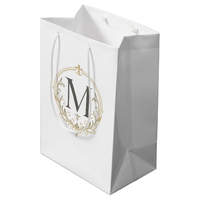 vintage monogram gift bag  (Back Angled)