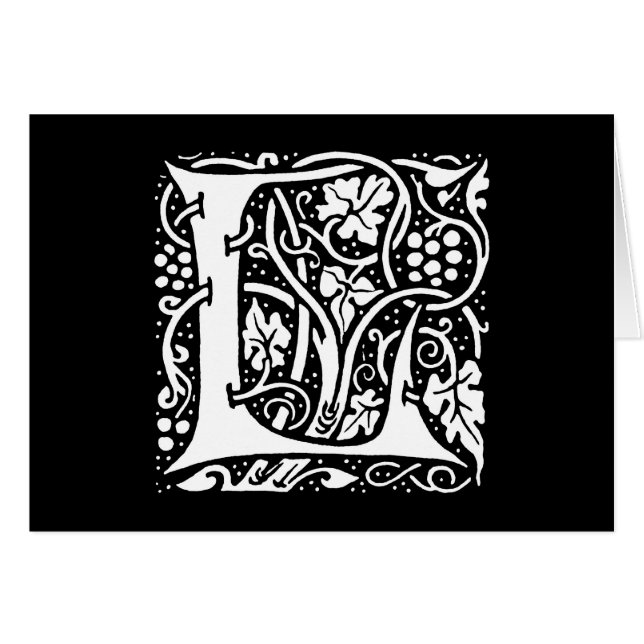Vintage Monogram L Art Nouveau  (Front Horizontal)
