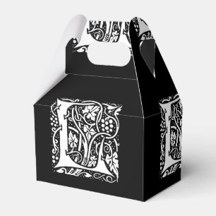 Vintage Monogram L Art Nouveau  Favor Box