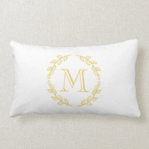 Vintage Monogram Lumbar Pillow