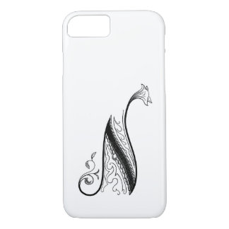 Vintage Monogram N in Black and White Case-Mate iPhone Case