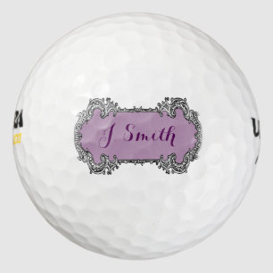 Vintage Monogram Personalized Golf Gift Golf Balls