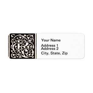 Vintage Monogram R Art Nouveau