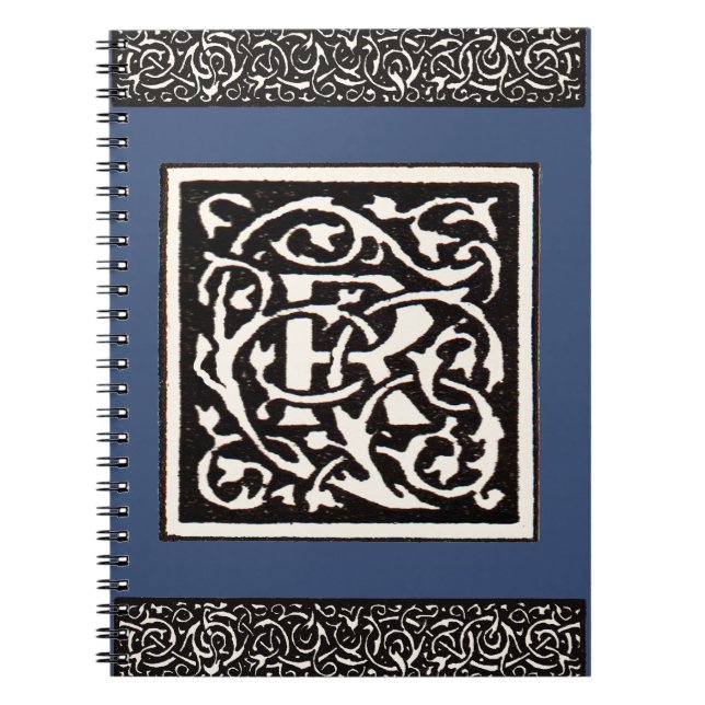 Vintage Monogram R Art Nouveau  Notebook (Front)