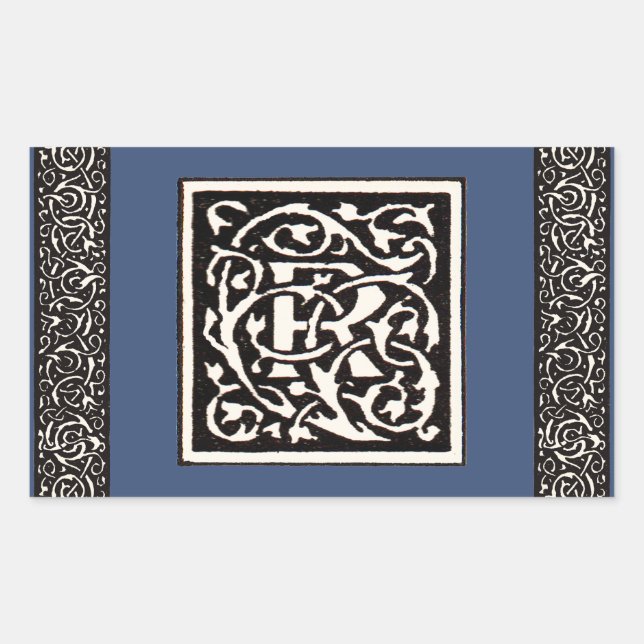Vintage Monogram R Art Nouveau  Sticker (Front)