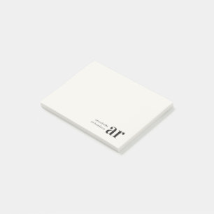 Vintage Monogram Retro Typography Minimalist Post-it Notes