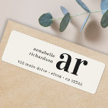 Vintage Monogram Retro Typography Return Address<br><div class="desc">A vintage monogram return address label design featuring a retro typography which can easily be personalized with your name,  initials and address to create a unique custom stationery design! The design features an aged style classic ivory cream background along with a black typeface.</div>