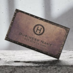 Vintage Monogram Rusty Metal Framed Business Card<br><div class="desc">Vintage Monogram Rusty Metal Framed Construction Business Cards.</div>