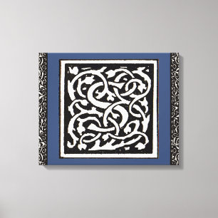 Vintage Monogram S Art Nouveau Letter Canvas Print