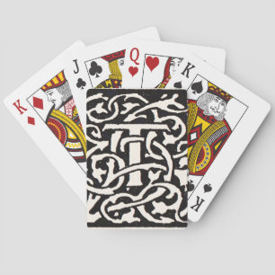 Vintage Monogram T Art Nouveau Letter Playing Cards