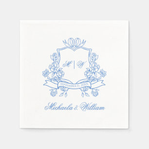 Vintage Monogram Wedding Paper Napkin