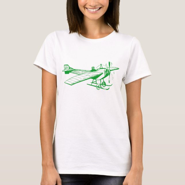 Vintage Monoplane - Grass Green T-Shirt (Front)