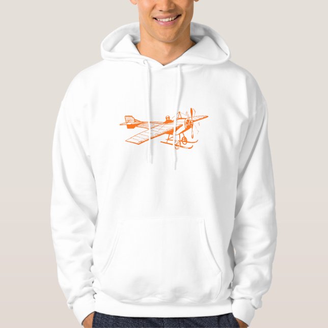 Vintage Monoplane - Orange Hoodie (Front)