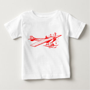Vintage Monoplane - Red Baby T-Shirt