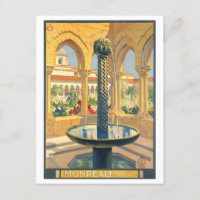 Vintage Monreale, Palermo, Travel Poster