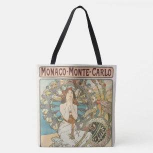 Vintage Mont-Carlo Poster by Alphonse Mucha  Tote Bag