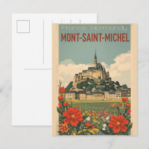 Vintage Mont-Saint-Michel France Normandy gifts Postcard