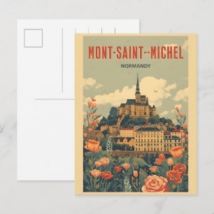 Vintage Mont-Saint-Michel France Normandy gifts Postcard