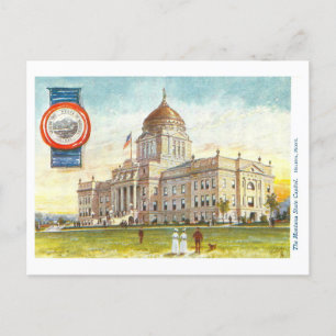 Vintage Montana Capitol with Seal Postcard