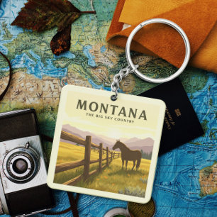 Vintage Montana Keychain