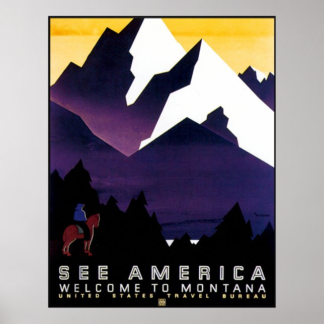Vintage Montana Poster Reproduction (Front)
