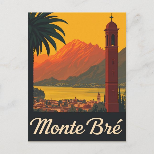 Vintage Monte Bré Travel Postcard (Front)